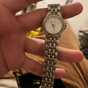 Movado white face watch